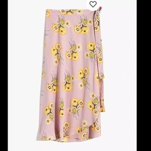 Madewell midi wrap skirt